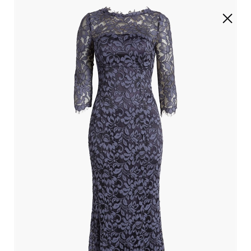 Eliza J Gown Lace Navy Blue